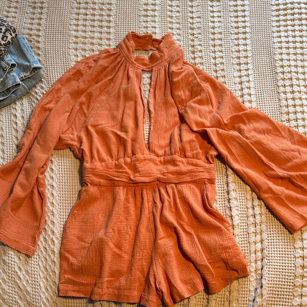 Free People Open Back Romper